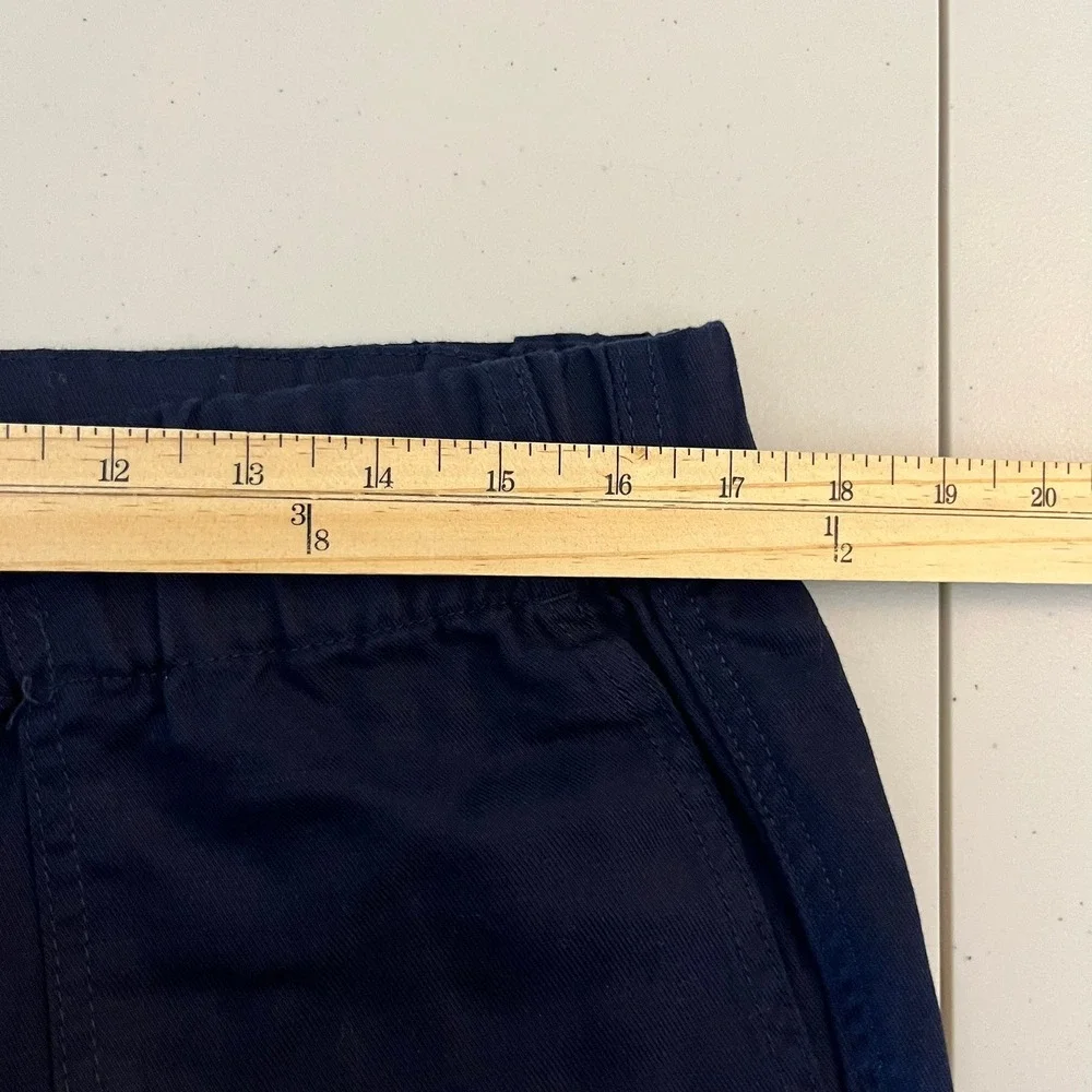 Banana Republic Womens Tapered Crop Pant Navy Blue Linen Blend Large 1868296 NWT